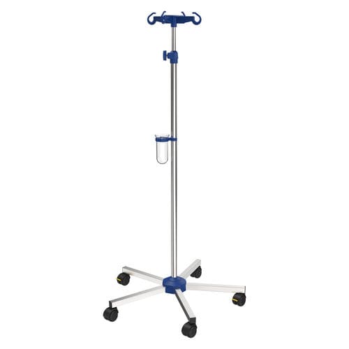Стойка для сыворотки на роликах - I-N11121 - provita medical - 4 крюка / для кровати / телескопическая