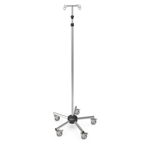 Стойка для сыворотки на роликах - I-PRE014 - provita medical - 4 крюка / из нержавеющей стали / с регулируемой высотой