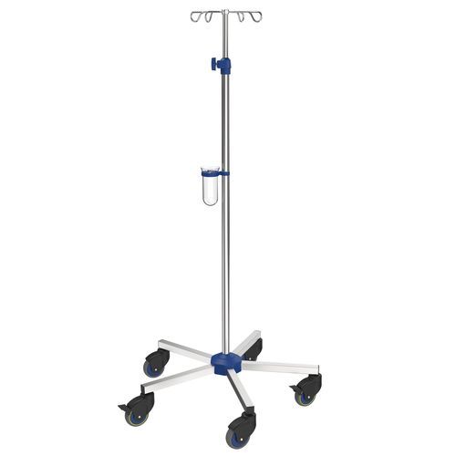 Стойка для сыворотки на роликах - I-N12122 - provita medical - 4 крюка / из нержавеющей стали / для кровати