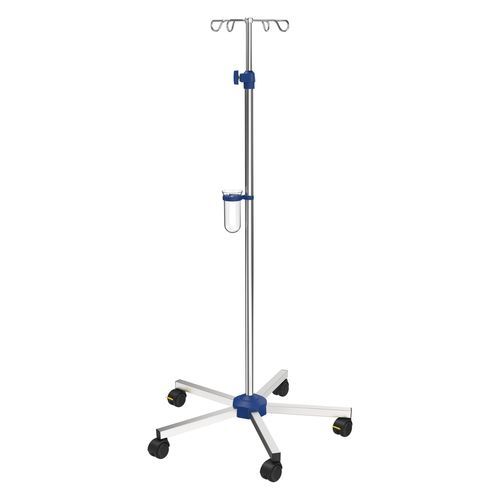 Стойка для сыворотки на роликах - I-N11222 - provita medical - 4 крюка / из нержавеющей стали / для кровати