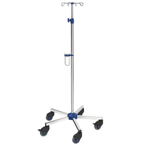 Стойка для сыворотки на роликах - I-N12123 - provita medical - 4 крюка / из нержавеющей стали / для кровати