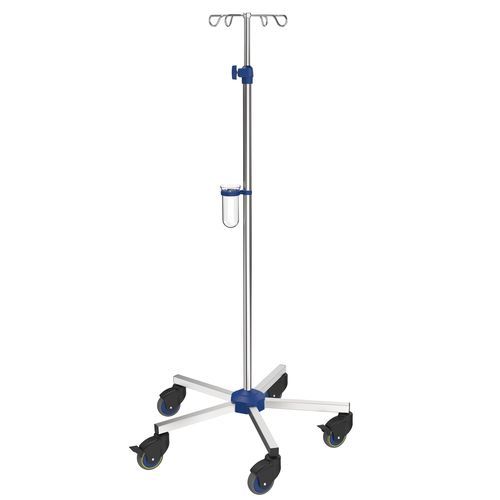 Стойка для сыворотки на роликах - I-N42222 - provita medical - 4 крюка / для кровати / с регулируемой высотой