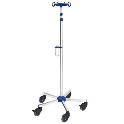 Стойка для сыворотки на роликах - I-N42111 - provita medical - 4 крюка / для кровати / с регулируемой высотой
