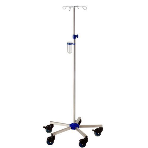 Стойка для сыворотки на роликах - I-N12222 - provita medical - 4 крюка / из нержавеющей стали / для кровати