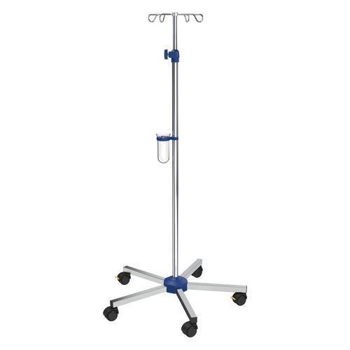 Стойка для сыворотки на роликах - I-N41222 - provita medical - 4 крюка / из нержавеющей стали / для кровати