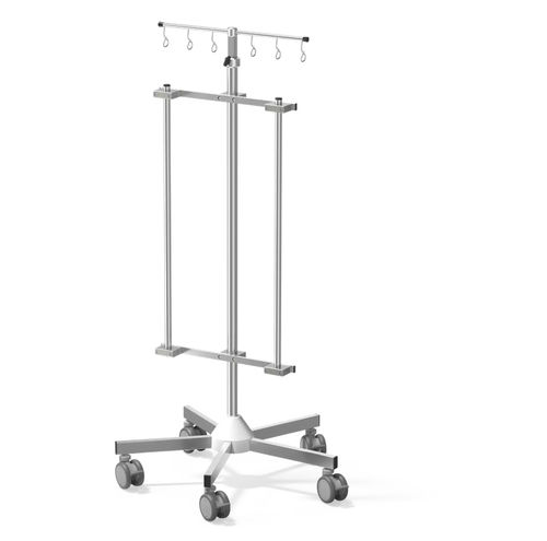 Стойка для сыворотки на роликах - I-PB2226 - provita medical - 6 крюков / из нержавеющей стали / с регулируемой высотой