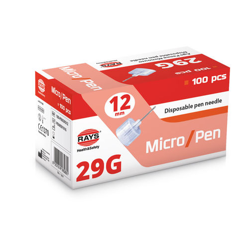 Игла для инъекции инсулина - 100-PEN29G12 - Rays  - стерильная / ручка / 29G