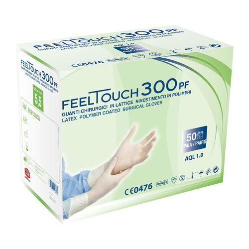 Перчатка из латекса - FEELTOUCH 300PF - Rays  - хирургическая / неопудренная / стерильная