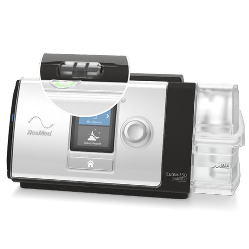 Аппарат ИВЛ для обслуживания пациентов на дому - Lumis™ 150 VPAP ST-A - ResMed Europe - электронный / неинвазивный / настольный