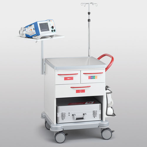 Медицинская тележка - 260.0400.0 - SCHMITZ medical GmbH - для больниц / для неотложной помощи / для дефибриллятора
