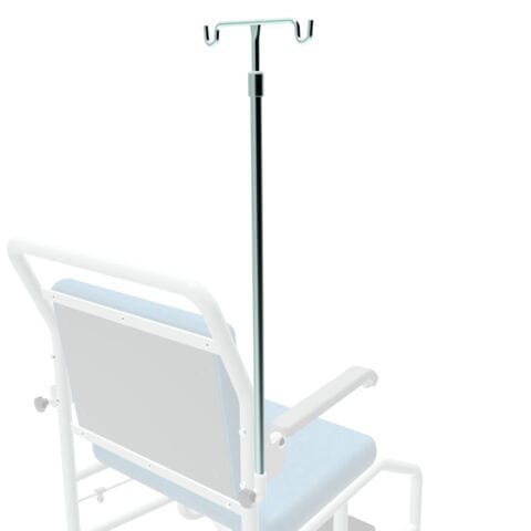 Стойка для сыворотки на столе для осмотра - 8012 - SEERS Medical - 2 крюка / телескопическая / из нержавеющей стали