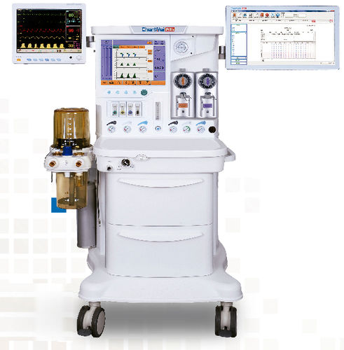 Установка для анестезии на тележке - CWM-303 - Nanjing Chenwei Medical Equipment Co.,Ltd - с респираторным мониторингом / с вентилятором / с электронным газовым смесителем