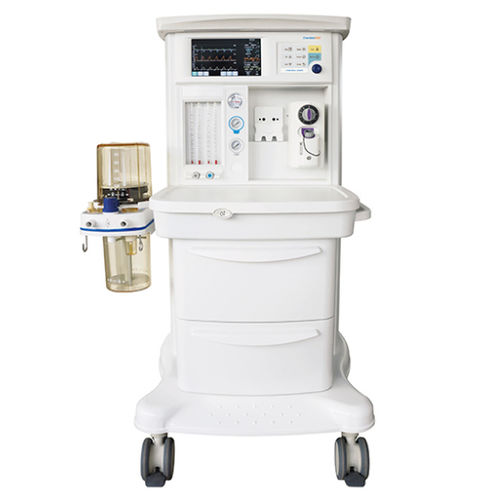 Установка для анестезии на тележке - CWM-201A - Nanjing Chenwei Medical Equipment Co.,Ltd - с респираторным мониторингом / с вентилятором / с электронным газовым смесителем