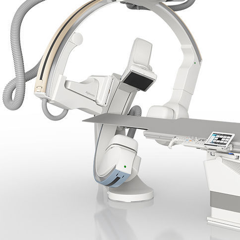 Цифровой система флюороскопии - Alphenix / Evolve Edition - Canon Medical Systems Europe - для сердечно-сосудистой флюорографии / с усилителем яркости, прикрепленным к полу