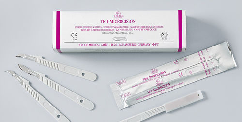 Скальпель с пластиковой ручкой - TRO-MICROCISION - Troge Medical  - одноразовое
