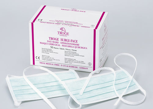 Трехслойная xирургическая маска - SURGI-FACE - Troge Medical  - из полипропилена / упаковка 50 штук / для одноразового использования