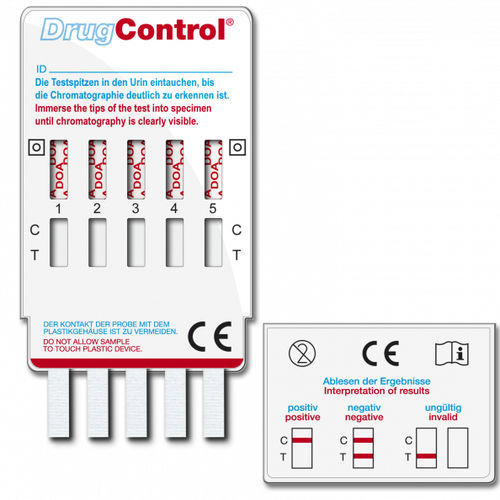 Экспресс-тест для определения лекарственных веществ - 008SLXXX - ulti med Products (Deutschland)  - на несколько лекарств / для мочи / с радиальным потоком
