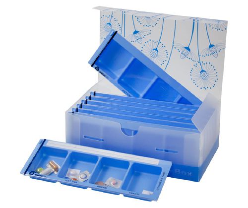Еженедельный контейнер - WeekBox Set M / 600.201.41.de - Wiegand AG - для распределения лекарств / с отсеками