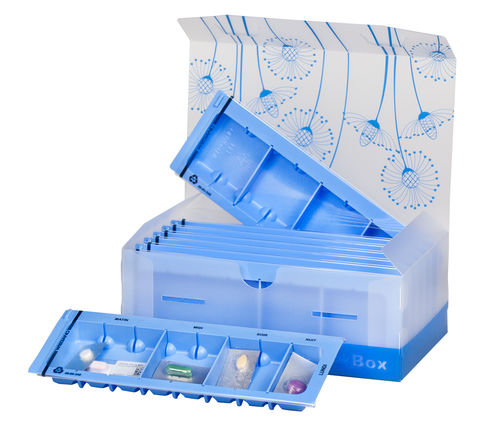 Еженедельный контейнер - WeekBox Set M-Flex / 600.201.341 - Wiegand AG - для распределения лекарств / с отсеками