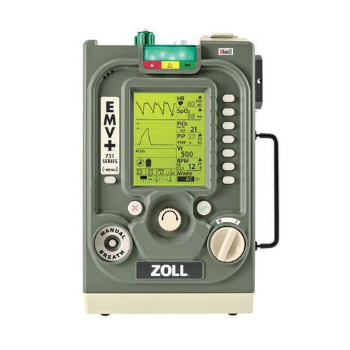 Аппарат ИВЛ для неотложной помощи - EMV+® - ZOLL Medical Corporation - электронный / транспортный / CPAP