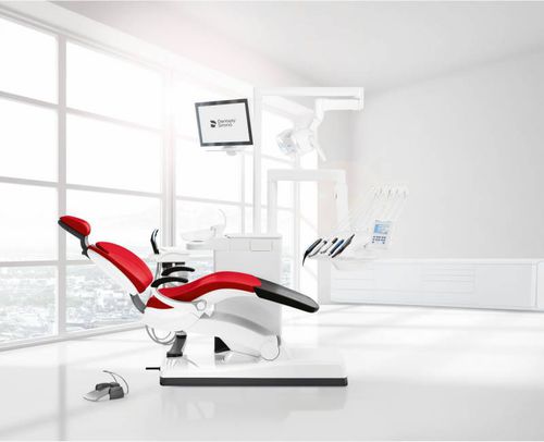 Стоматологическая установка с креслом - Sinius - Dentsply Sirona - компактная / с монитором / с аппаратом для гигиены