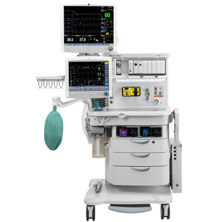 Установка для анестезии на тележке - Aisys CS² - GE Healthcare - с респираторным мониторингом / с электронным газовым смесителем