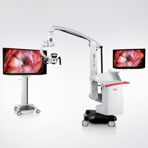 Операционный микроскоп для хирургии позвоночника - ARveo 8x - Leica Microsystems - для нейрохирургии / для челюстно-лицевой хирургии / на роликах
