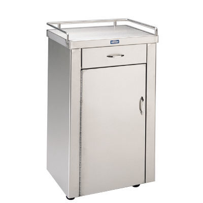 Шкаф для больниц - P-5090 - Pedigo - с выдвижным ящиком / из нержавеющей стали / 1 дверца