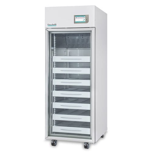 Холодильник для банка крови - EMOTECA 700 TOUCH - Fiocchetti Scientific - в виде шкафа / 1 дверца / со стеклянной дверью