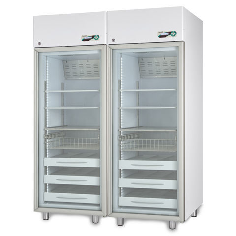Фармацевтический холодильник - MEDIKA 2T 1500 ECT-F PLUS - Fiocchetti Scientific - для больниц / вертикальный / 2 дверцы
