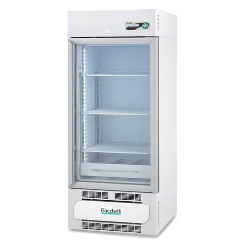 Фармацевтический холодильник - MEDIKA 200 ECT-F PLUS - Fiocchetti Scientific - вертикальный / 1 дверца / со стеклянной дверью
