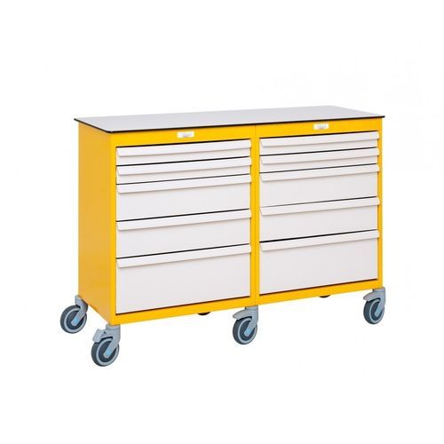 Шкаф для больниц - 1007.12W01 - VILLARD MÉDICAL - с выдвижным ящиком / на роликах