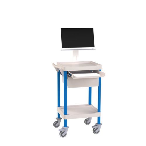 Компьютерная тумба для панели ПК - Eolis® COMPACT - VILLARD MÉDICAL - point-of-care / с выдвижным ящиком / с регулируемой высотой