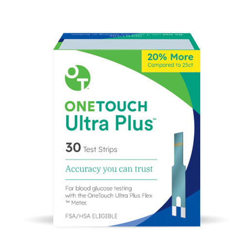 Тест-полоска для диабета - OneTouch Ultra Plus™ - Lifescan - крови