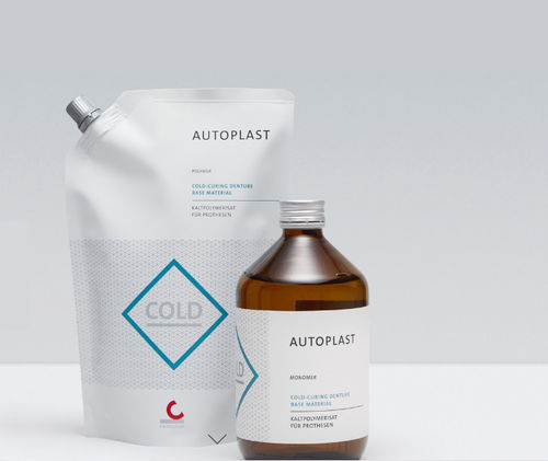 Стоматологический материал из полимера - AUTOPLAST - Candulor - десневой / для изготовления зубных протезов / в форме порошка