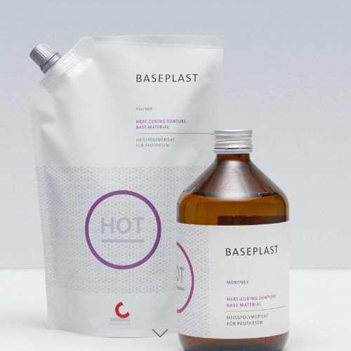Стоматологический материал из полимера - BASEPLAST - Candulor - десневой / для изготовления зубных протезов / в форме порошка