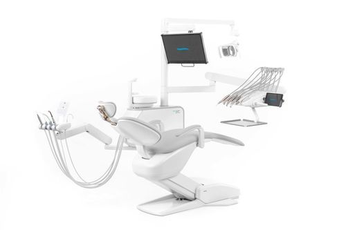Стоматологическая установка с креслом - Model Pro 500 - DIPLOMAT DENTAL s.r.o. - компактная / с гибким подголовником / амбидекстр