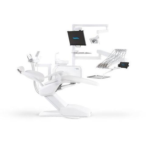 Стоматологическая установка с гибким подголовником - Model PRO series - DIPLOMAT DENTAL s.r.o. - модульная / с монитором / с держателем инструментов