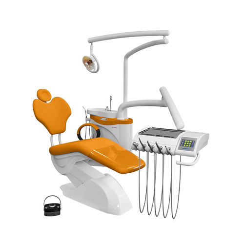 Стоматологическая установка с гибким подголовником - 654 NIKA - CHIROMEGA - с аппаратом для гигиены / с держателем инструментов / со светодиодной подсветкой