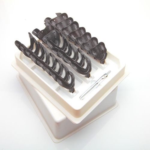 Стоматологическая оттискная ложка частичный зубной ряд - TD0300 - DENTAL MARKET s.r.l.   - перфорированная