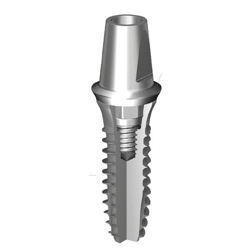 Конический зубной имплантат - SimpleLine II - Dentium - из титана / восьмигранный внутренний / саморез