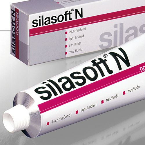 Стоматологический материал из силикона - silasoft® Normal - DETAX GmbH & Co. KG   - для оттискных ложек / непрозрачный