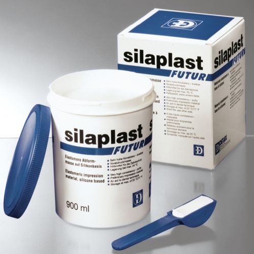 Стоматологический материал из силикона - silaplast Futur - DETAX GmbH & Co. KG   - для оттискных ложек / белый