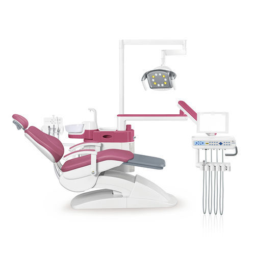 Стоматологическая установка с креслом - AL-388S4 - Foshan Anle Medical Apparatus - с гибким подголовником / с аппаратом для гигиены / с держателем инструментов