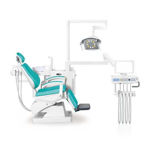 Стоматологическая установка с креслом - AL-398Sanore - Foshan Anle Medical Apparatus - с гибким подголовником / с аппаратом для гигиены / с держателем инструментов
