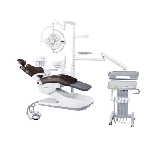 Стоматологическая установка с электрическим креслом - AL-388S1 - Foshan Anle Medical Apparatus - с гибким подголовником / с аппаратом для гигиены / с держателем инструментов