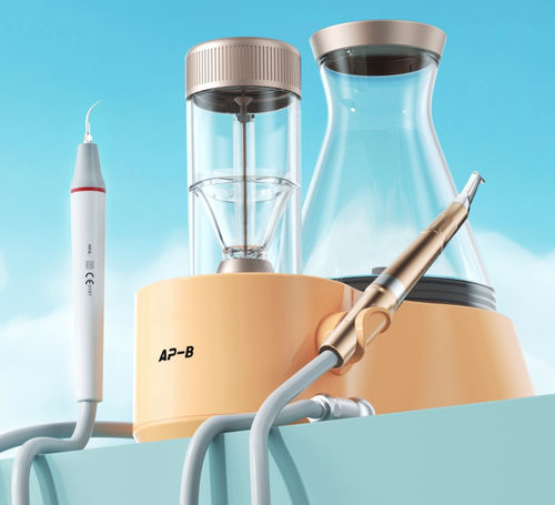Инструмент для удаления зубного налета с аэрополировщиком - AP-B - Guilin Woodpecker Medical Instrument Co., Ltd.   - с системой подачи воздуха / стерилизуемый в автоклаве