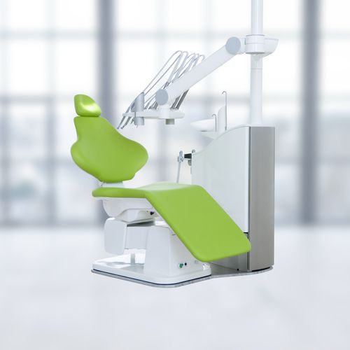 Компактная стоматологическая установка - Heka Dental - с электромеханическим креслом / с держателем инструментов / синяя