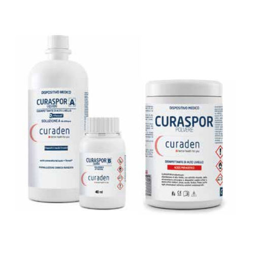 Дезинфицирующее средство для медицинских приборов - CURASPOR - INDUSTRIA ZINGARDI SRL   - жидкость / 1000 мл / на основе кислоты