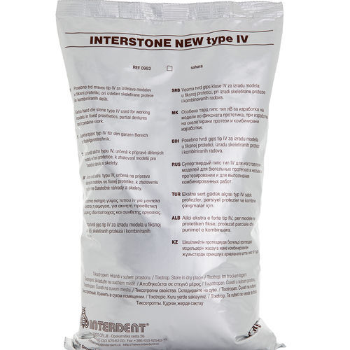 Стоматологический материал из гипса - INTERSTONE NEW TIP IV - Interdent - для восстановления зубов / для стоматологической лаборатории / в форме порошка